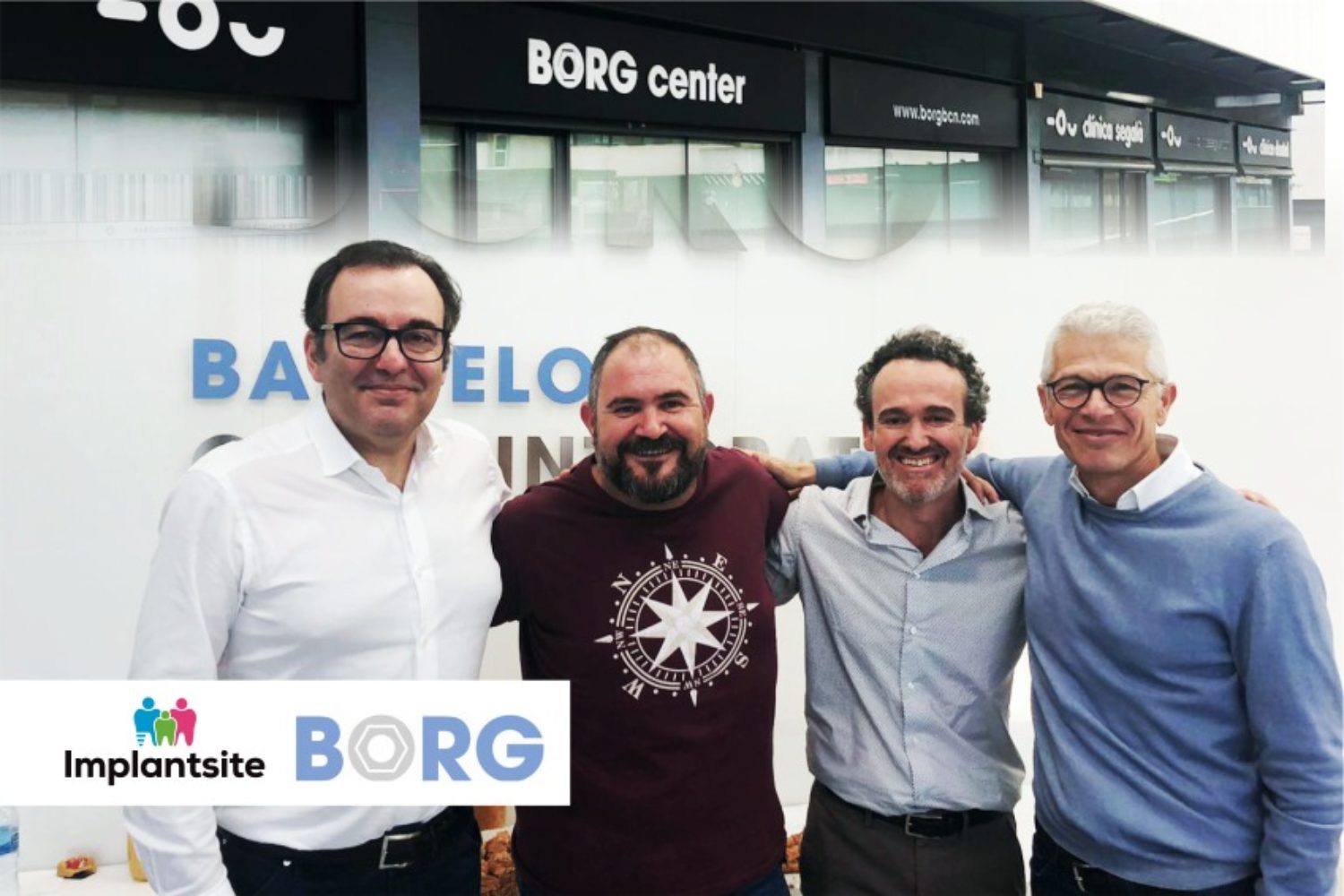 El Dr Francisco Carrero posa junto a los expertos en Portocolo BOPT Dr Xavier Vela, Dr Xavier Rodríguez y Javier Pérez