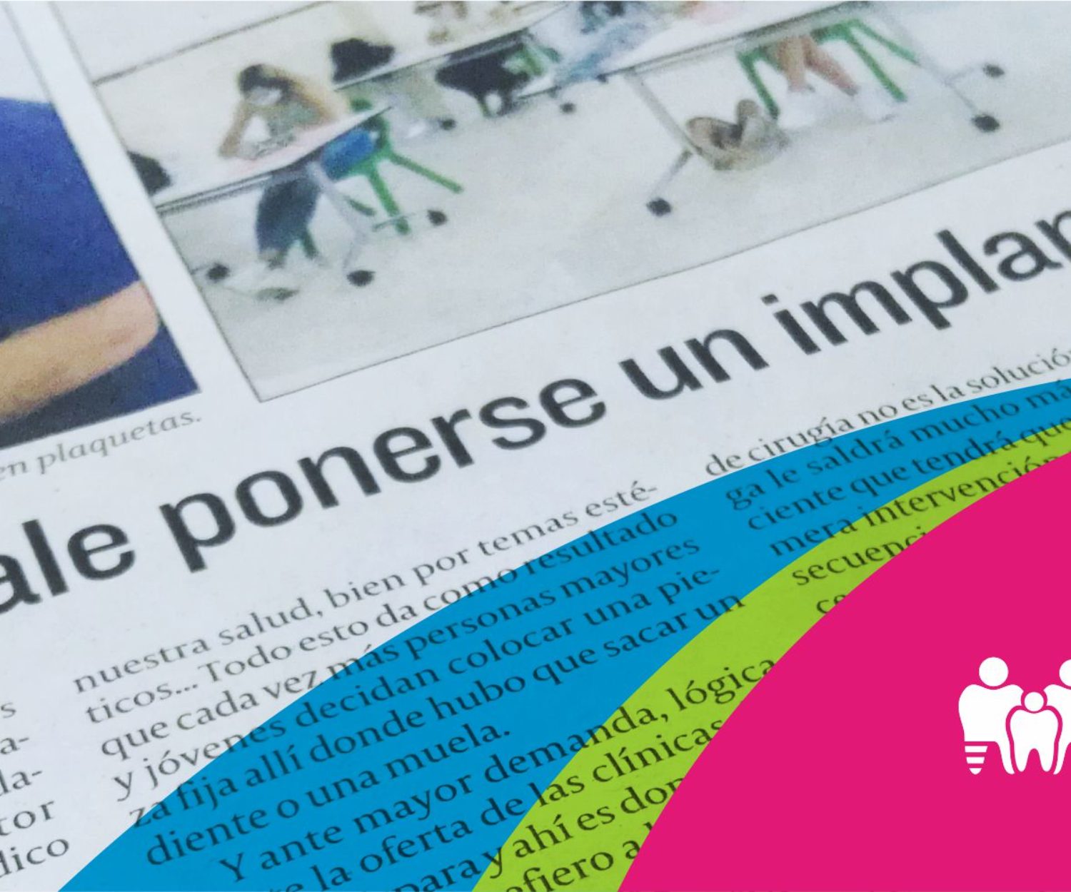 entrevista realizada para el períodico la semana, encabezada con la pregunta: "¿Cuánto vale ponerse un implante dental?"