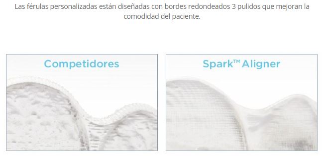 los alineadores spark son los que aportan Más comodidad para el paciente
